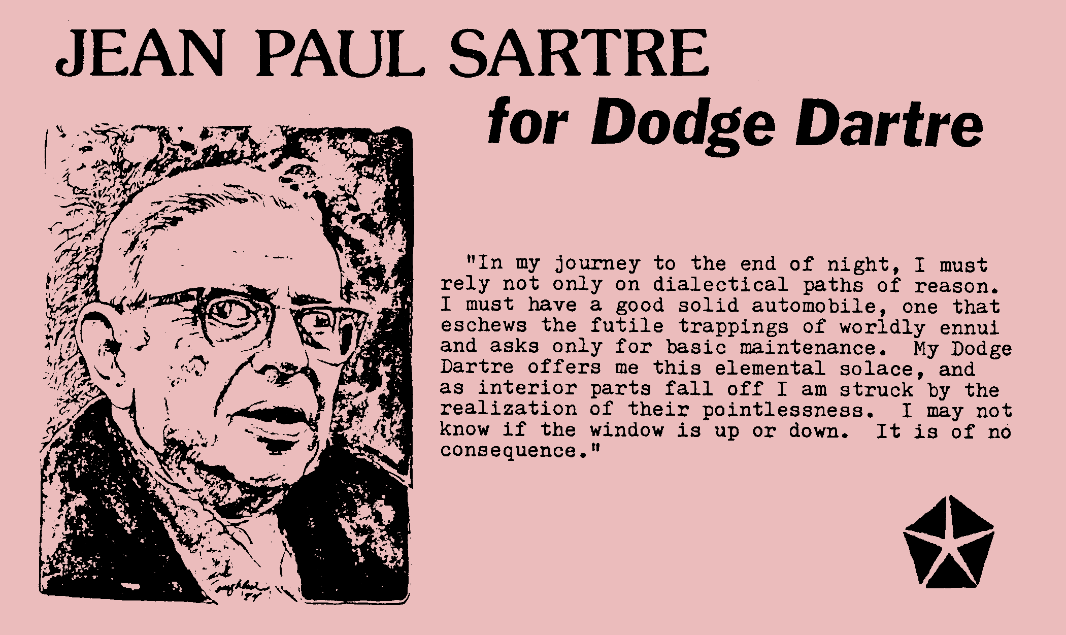 mb1-3 Jean Paul Sartre for Dodge Dartre