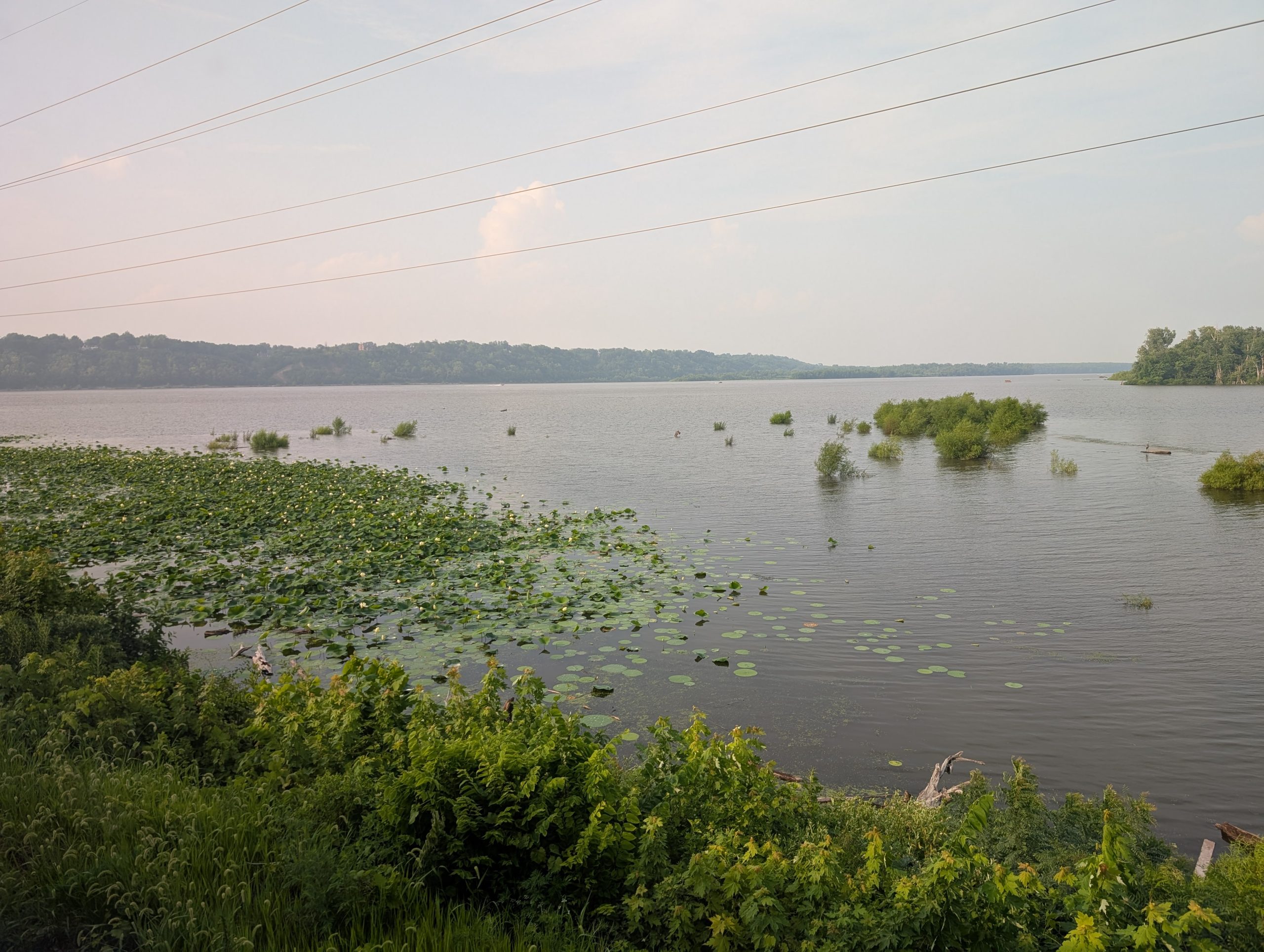 Crossing the Mississippi on the Southwest Chief.