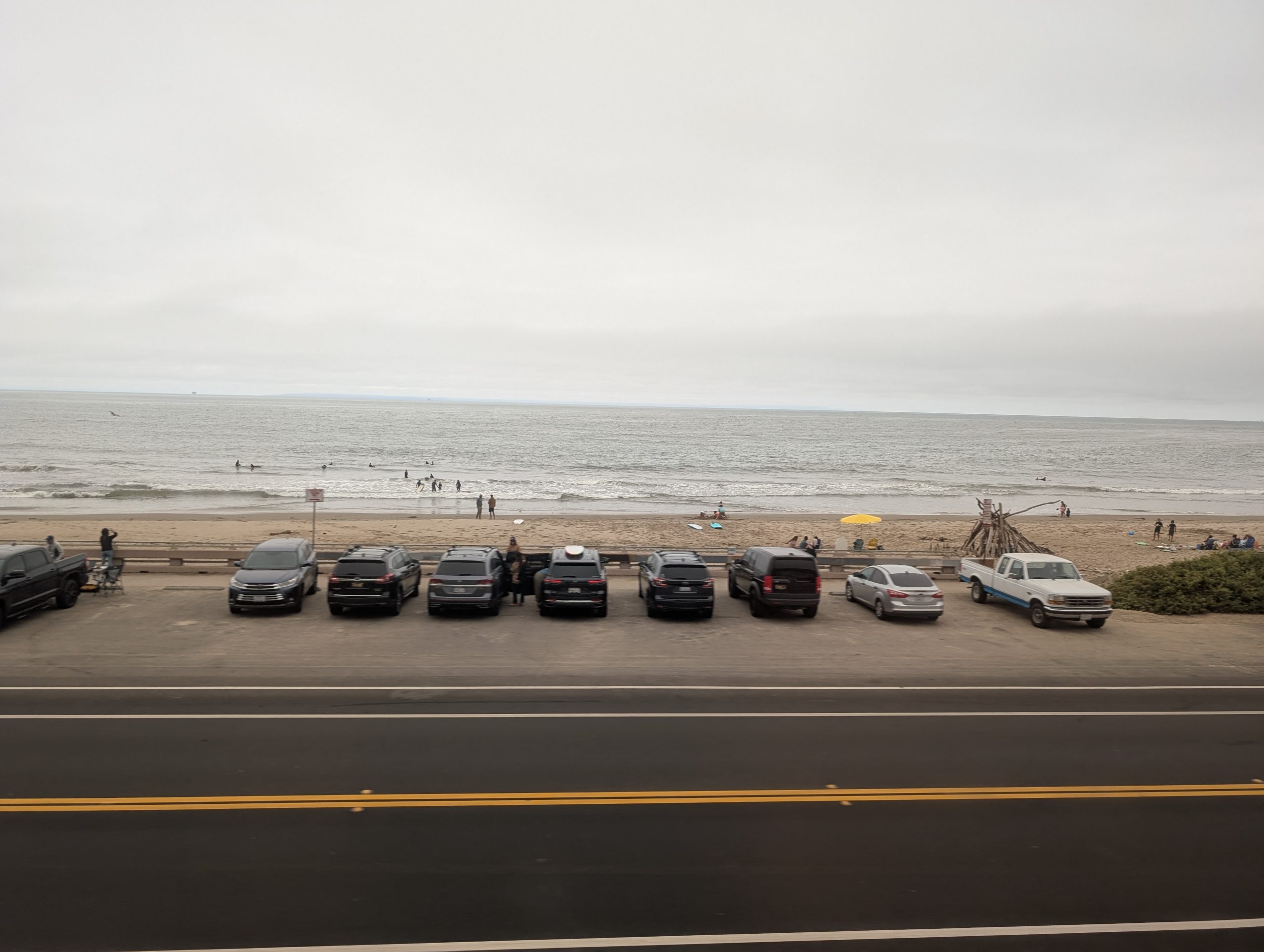 Amtrak Coast Starlight following Route 1 along the coast.