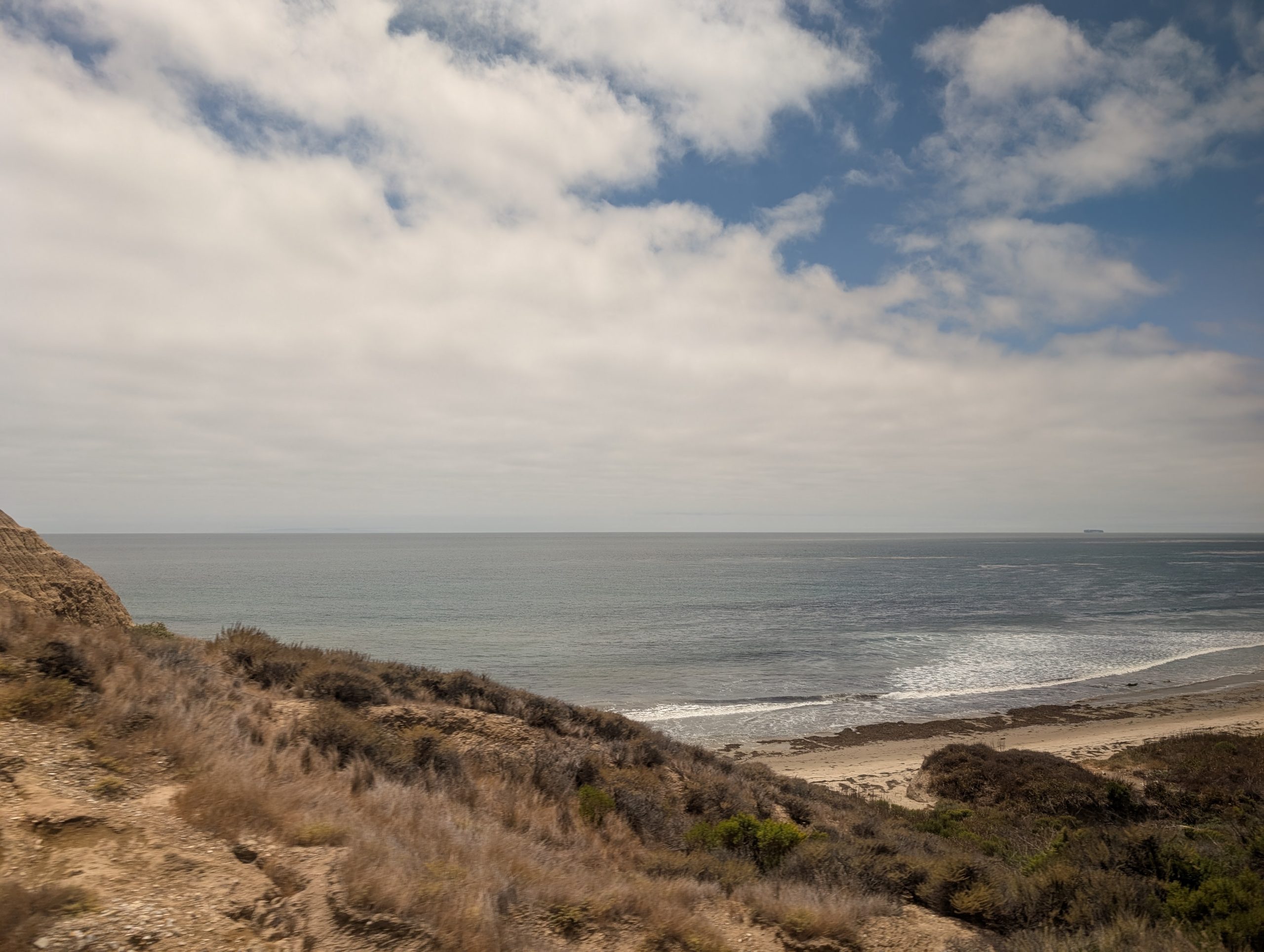 Amtrak Coast Starlight following Route 1 along the coast.