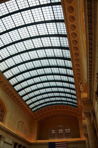 Vaulted ceiling at Union Station, Chicago