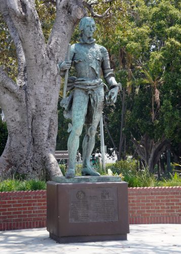 A statue of Carlos III, King of Spain.